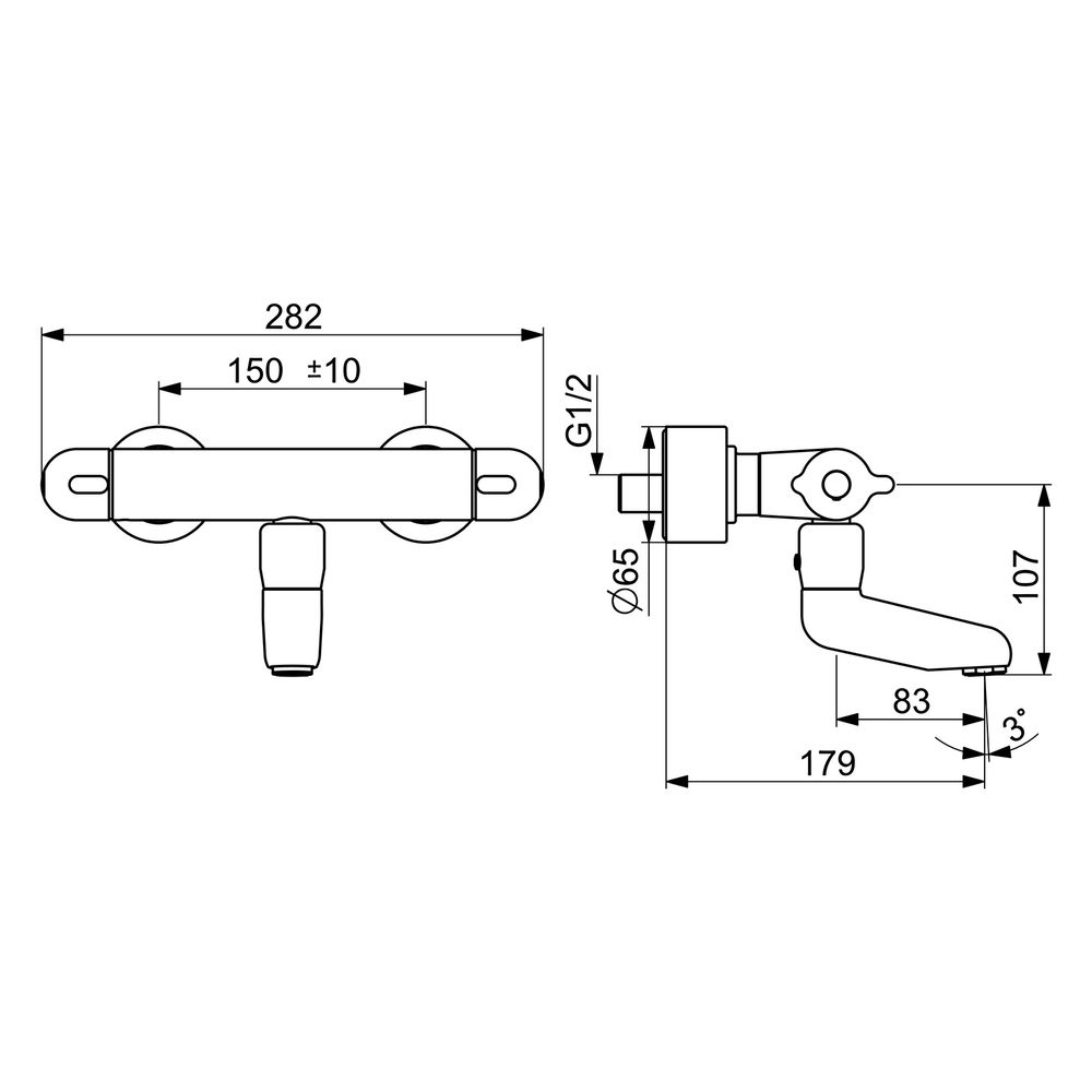 Hansa Medipro Waschtischbatterie, Ausladung 179mm, DN 15, Chrom, 08302281... HANSA-08302281 4057304013393 (Abb. 6)