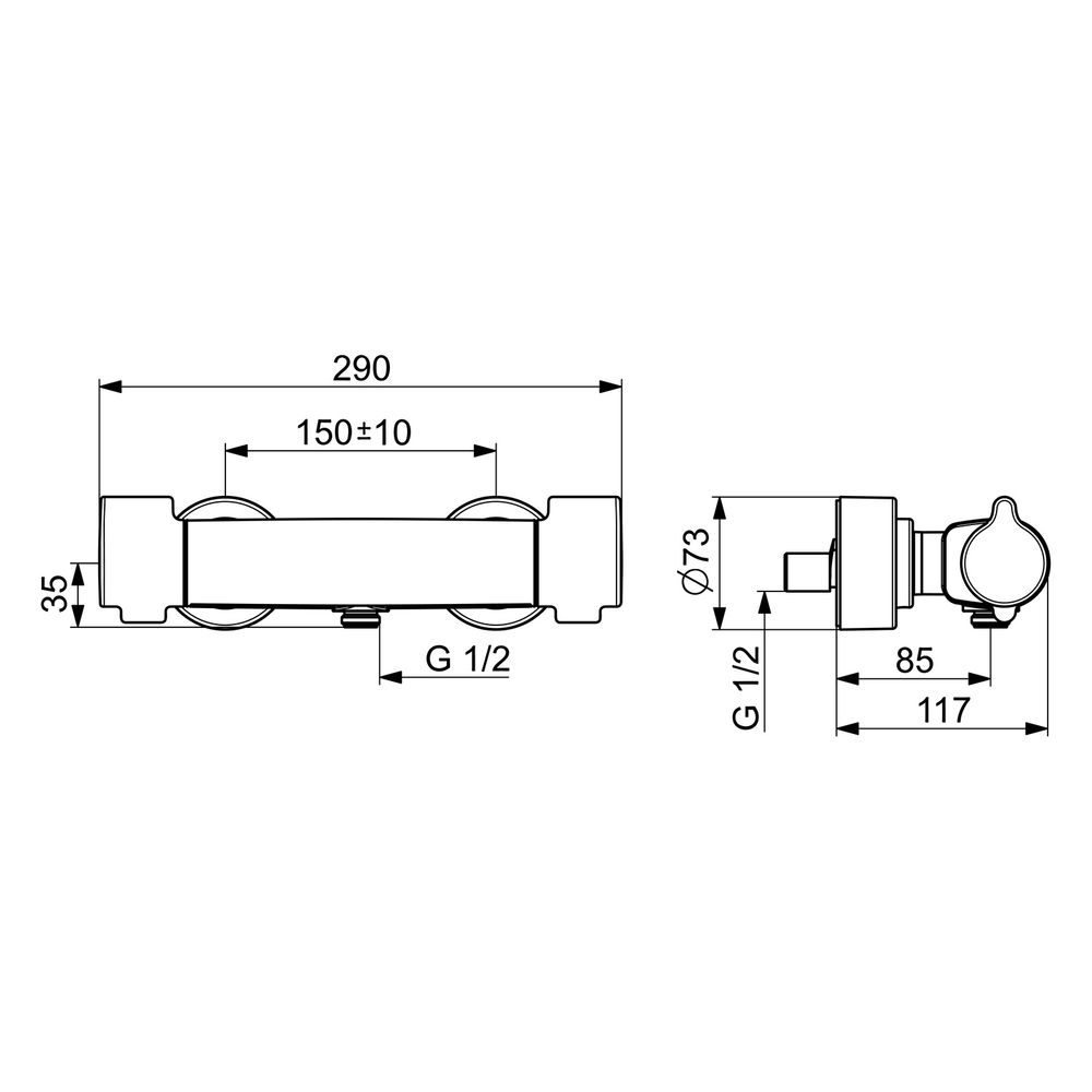 Hansa Clinica Brausebatterie, Chrom, 08806200... HANSA-08806200 4057304013430 (Abb. 6)