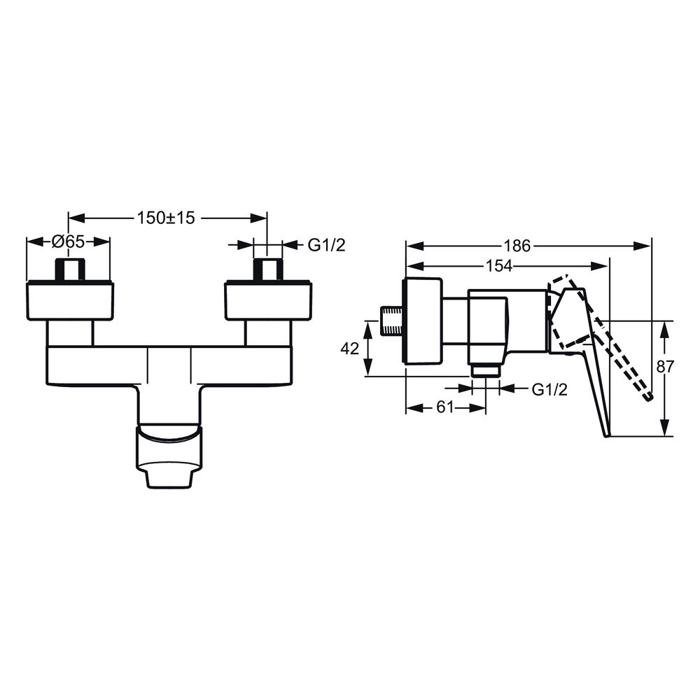 Hansa Twist Einhebel-Brausebatterie, DN 15, Chrom, 09670183... HANSA-09670183 4015474259874 (Abb. 6)