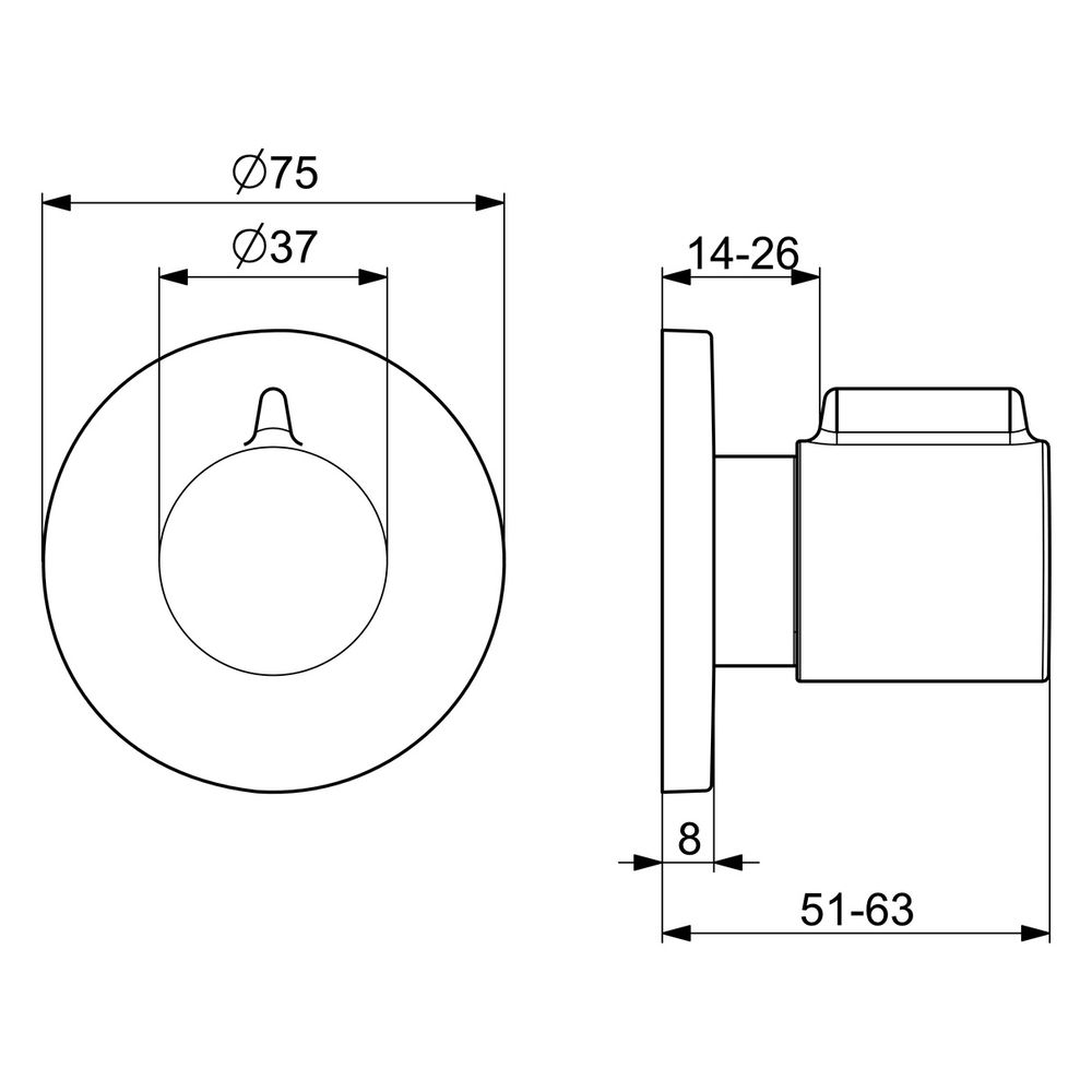 Hansa Aufputzset Unterputz-Armatur, rund, Chrom, 290048... HANSA-290048 6414150108587 (Abb. 6)