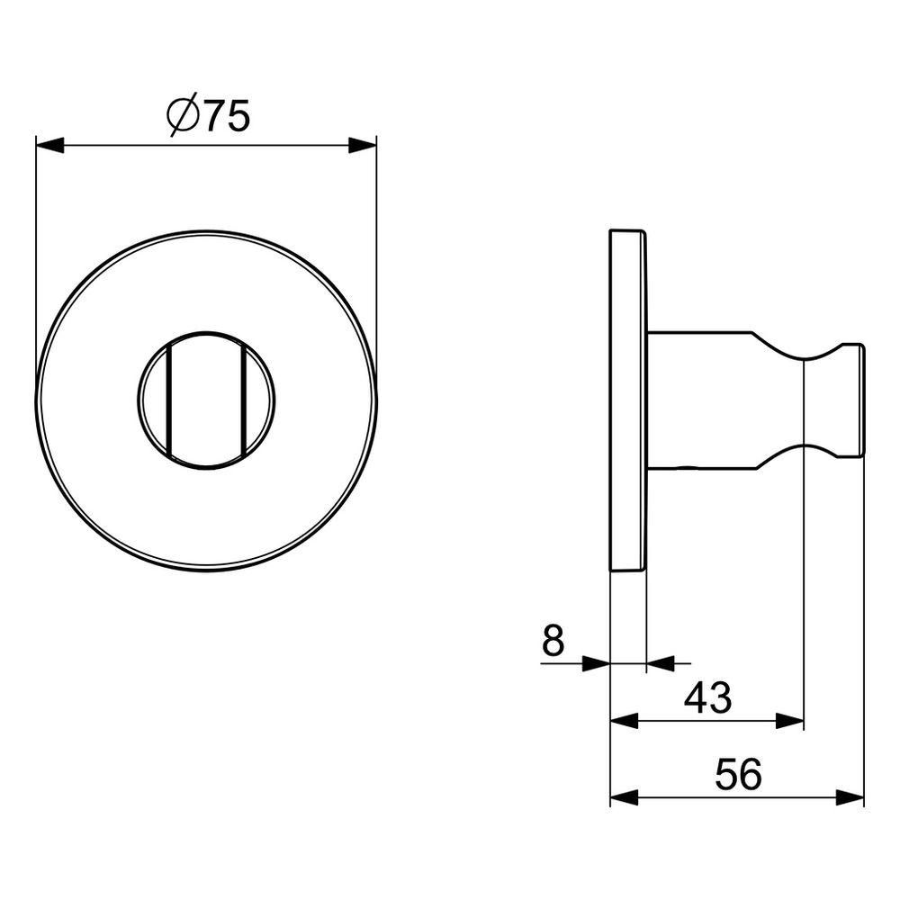 Hansa Wandhalter, Wandmontage, Rosette rund, Bronze gebürstet, 290049-81... HANSA-290049-81 6414150108624 (Abb. 6)