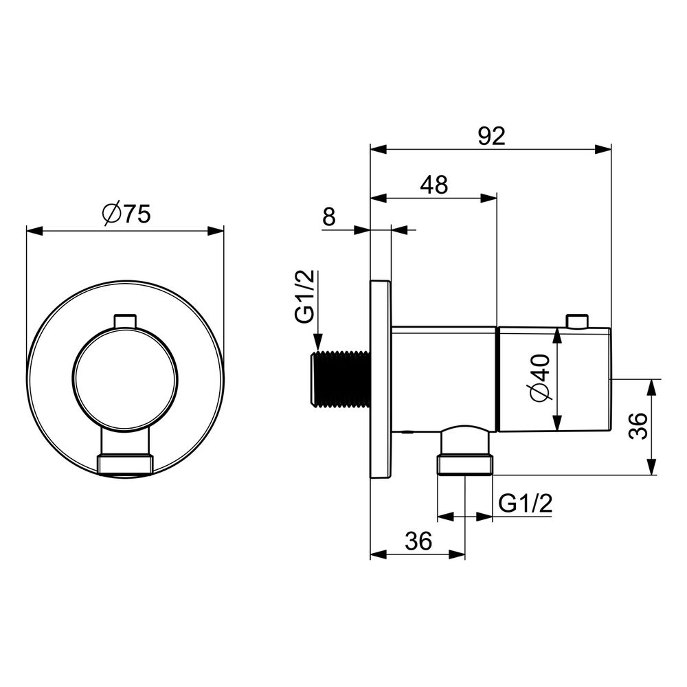 Hansa Wandanschlussbogen, DN 15, G 1/2", Chrom, 290051... HANSA-290051 6414150108679 (Abb. 6)
