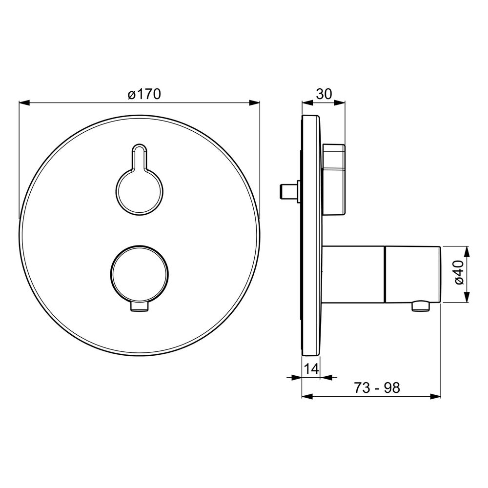 Hansa Varox Pro Fertigmontageset für Brausebatterie, Rosette rund, Chrom, 40579083... HANSA-40579083 4057304003769 (Abb. 6)