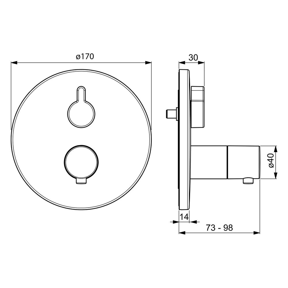 Hansa Varox Pro Fertigmontageset für Wanne/Brause, Rosette rund, Chrom, 40589083... HANSA-40589083 4057304003899 (Abb. 6)