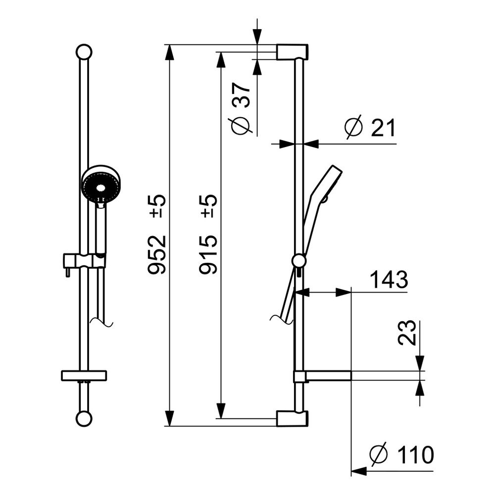 Hansa Viva Wandstangengarnitur 4415 3-strahlig DN15 Chrom... HANSA-44150130 4015474238831 (Abb. 6)