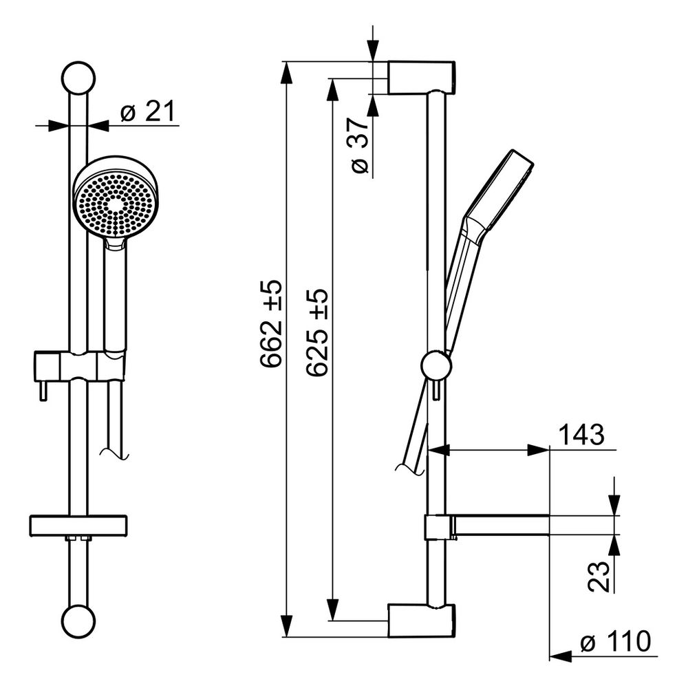Hansa Viva Wandstangengarnitur 4416 1-strahlig DN15 Chrom... HANSA-44160110 4015474238848 (Abb. 6)