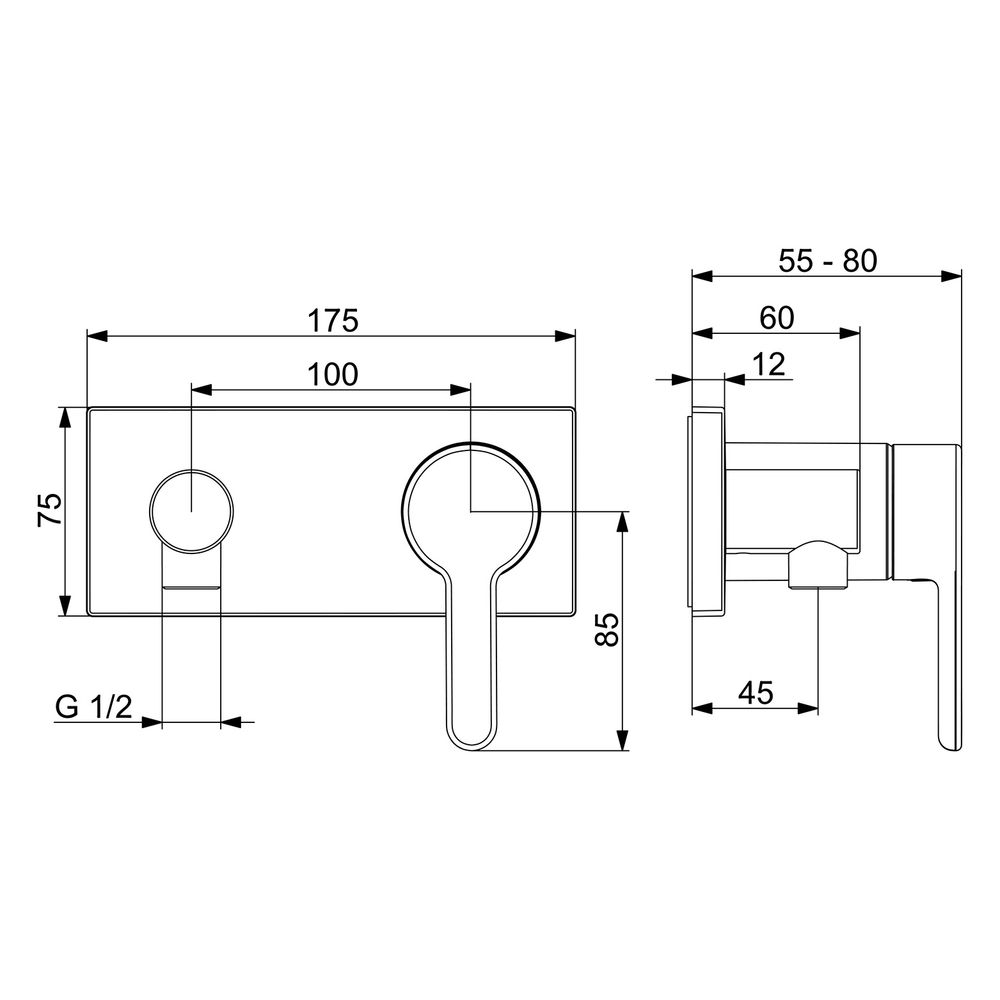 Hansa Designo Einhebelmischer Fertigmontageset für Brausebatterie Style 4450 Rosette ec... HANSA-44509583 4057304006944 (Abb. 6)