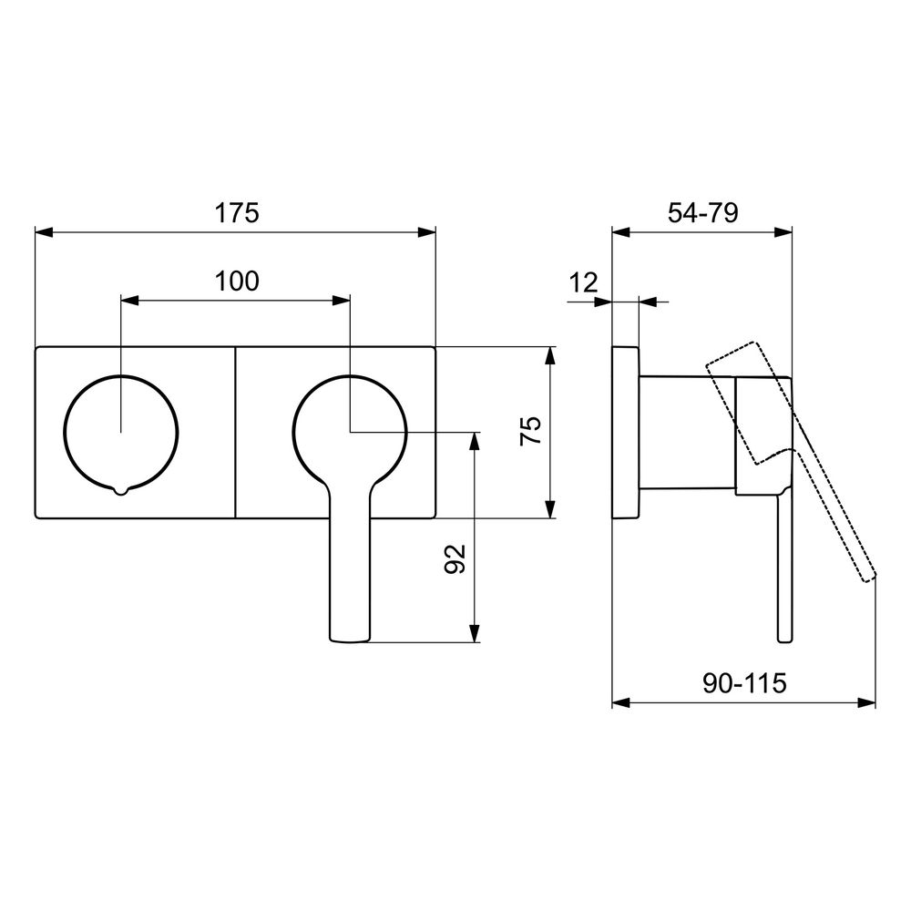 Hansa Ronda Einhebel-Fertigmontageset für Wanne/Brause, Rosette eckig, 4.0 Plattform, C... HANSA-44599583 4057304014840 (Abb. 6)
