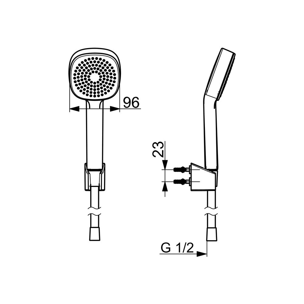 Hansa BasicJet Style Handbrausegarnitur, 1-strahlig, Chrom, 44600113... HANSA-44600113 4057304011139 (Abb. 6)