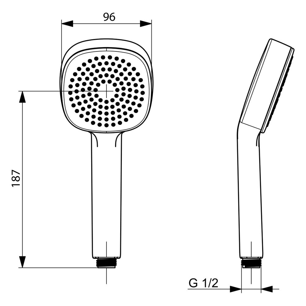 Hansa BasicJet Style Handbrause, 1-strahlig, Chrom, 44610500... HANSA-44610500 4057304011009 (Abb. 6)