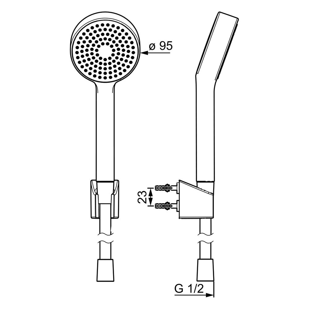Hansa BasicJet Handbrausegarnitur, 1-strahlig, Chrom, 44680113... HANSA-44680113 4057304002526 (Abb. 6)