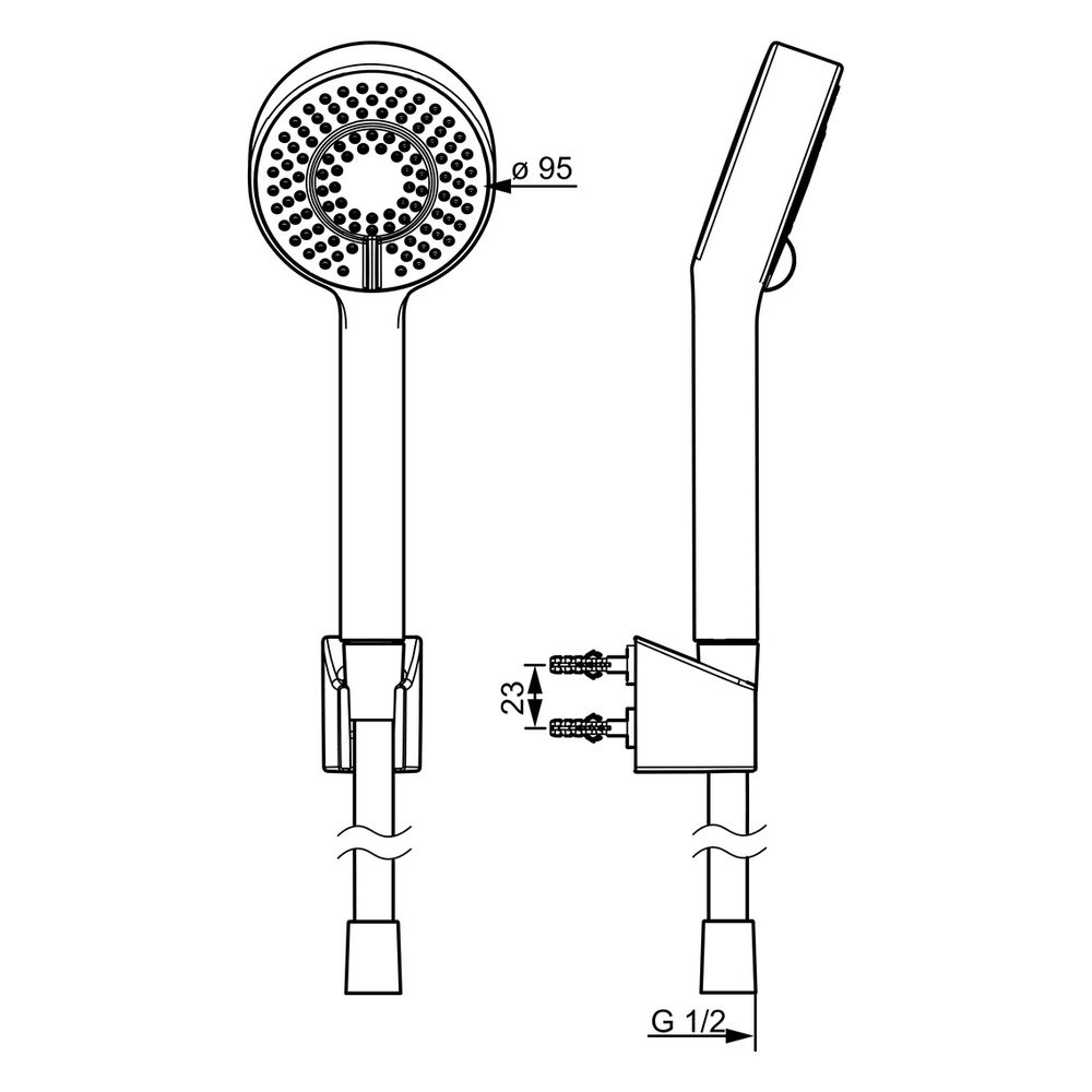 Hansa BasicJet Handbrausegarnitur, 3-strahlig, Matt-Schwarz, 4468013333... HANSA-4468013333 4057304015854 (Abb. 6)