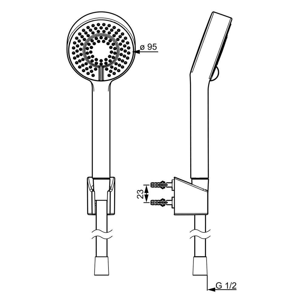 Hansa BasicJet Handbrausegarnitur, 3-strahlig, Chrom, 44680133... HANSA-44680133 4057304002533 (Abb. 6)