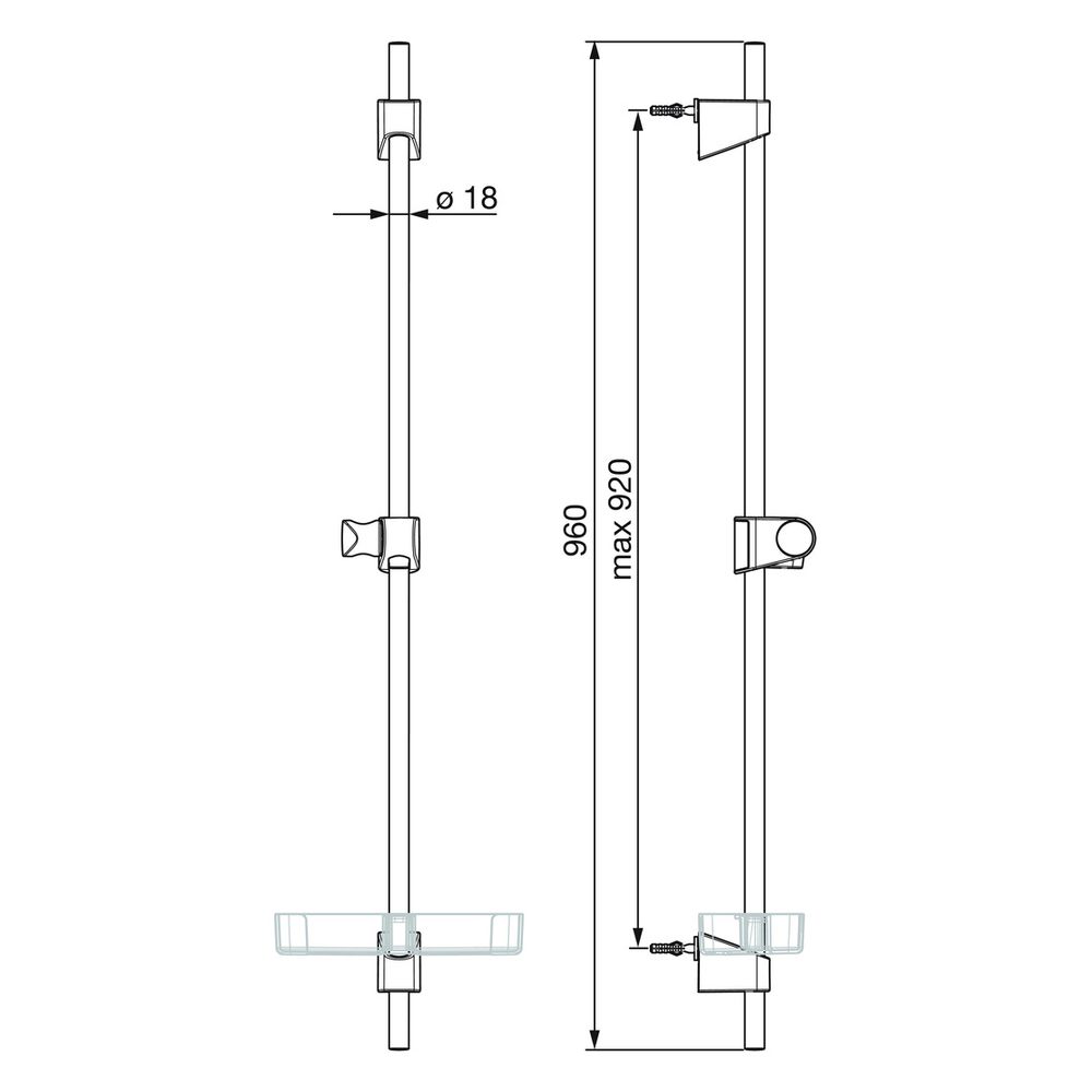 Hansa BasicJet Wandstange, Chrom, 44700300... HANSA-44700300 4057304002557 (Abb. 6)