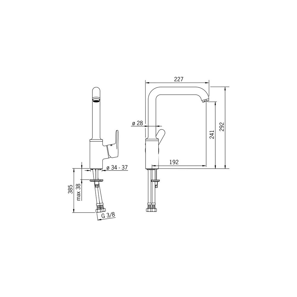 Hansa Primo Einhebel-Küchenarmatur, Ausladung 192mm, DN 15, Chrom, 49202203... HANSA-49202203 4015474274921 (Abb. 4)