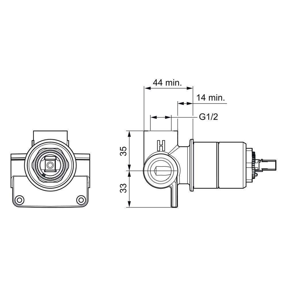 Hansa Vario Unterputz-Rohbauset Brausearmatur, DN 15, 50500100... HANSA-50500100 4015474117990 (Abb. 6)