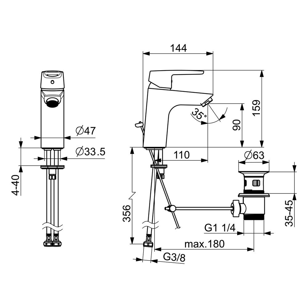 Hansa Polo Waschtischbatterie, Chrom, 5150229300676... HANSA-5150229300676 4057304004001 (Abb. 6)