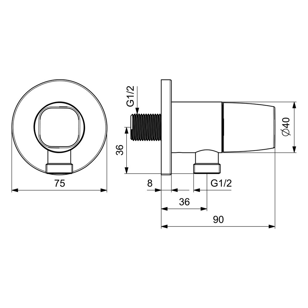 Hansa Living Wandanschlussbogen 5157 Rosette rund G1/2 DN15 Chrom... HANSA-51570163 4057304007972 (Abb. 6)