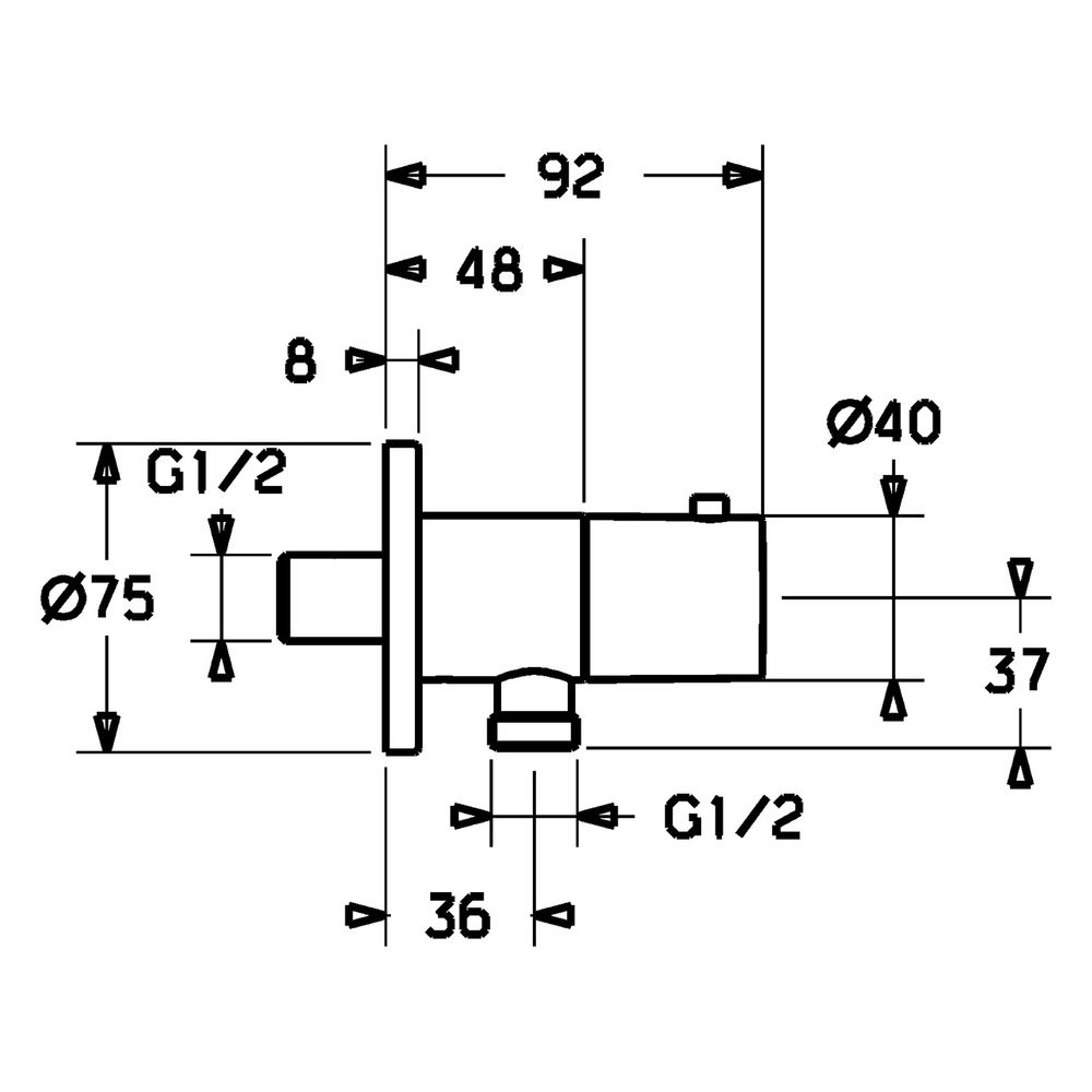 Hansa Wandanschlussbogen 5157 Rosette rund G1/2 DN15 Chrom... HANSA-51570173 4015474250321 (Abb. 4)