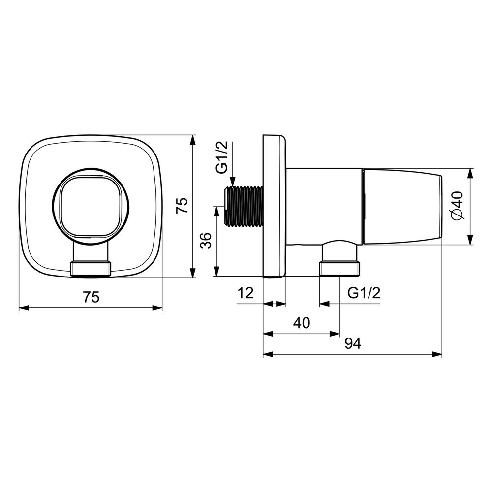 Hansa Living Wandanschlussbogen 5157 Rosette soft edge G1/2 DN15 Chrom... HANSA-51570183 4057304007156 (Abb. 6)