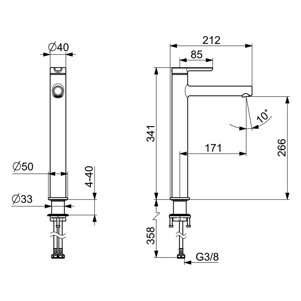 Hansa Designo Style Einhebel-Waschtischbatterie, Ausladung 171mm, DN 15, Chrom... HANSA-51692293 4057304015120 (Abb. 6)