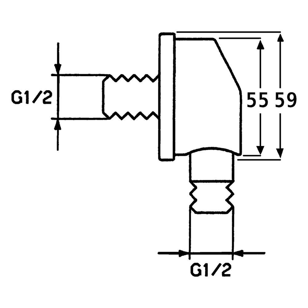Hansa Wandanschlussbogen, Rosette rund, DN 15, Chrom, 52520100... HANSA-52520100 4015474069589 (Abb. 4)