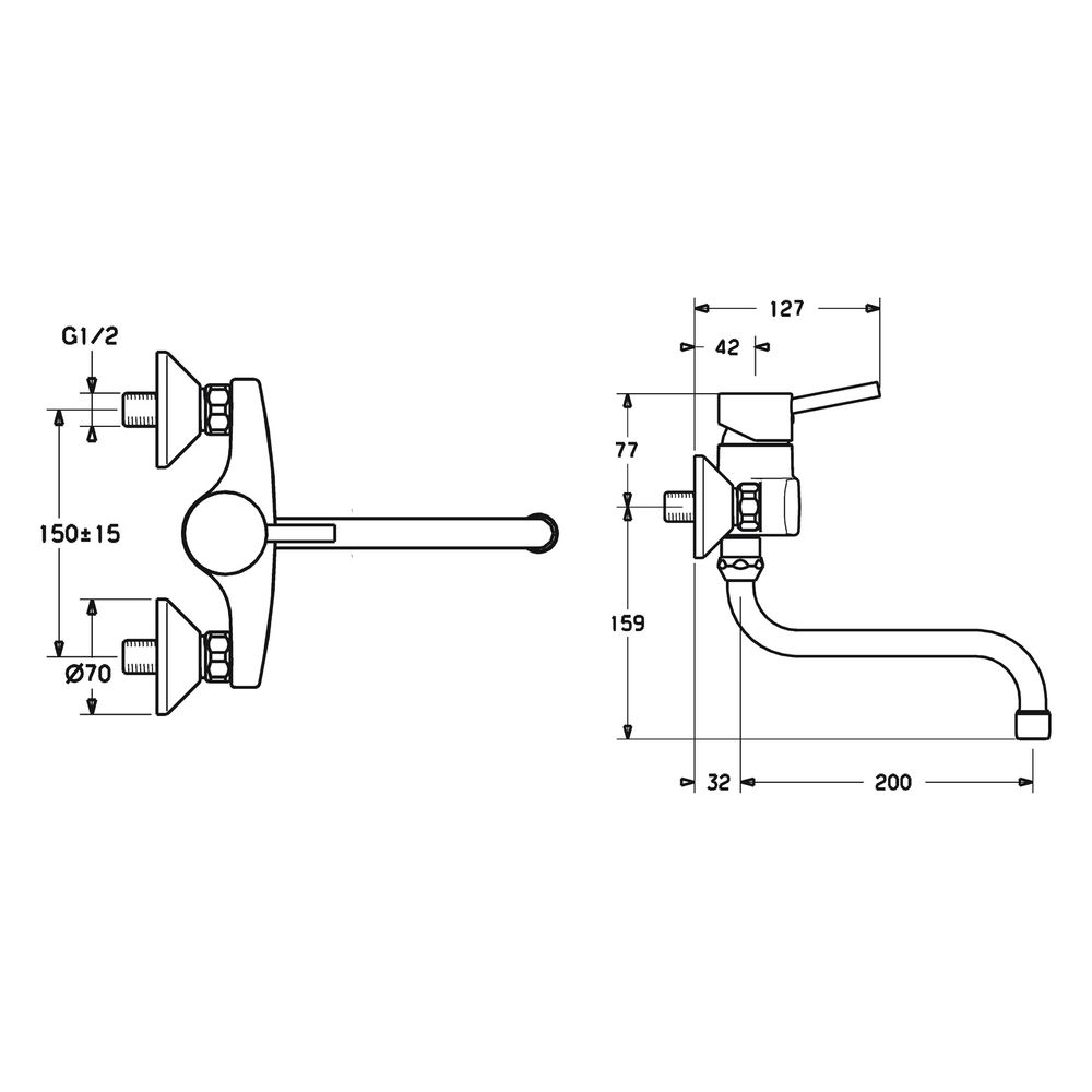Hansa Vantis Einhebelmischer Küchenarmatur Style 5253 Ausladung 200mm DN15 Chrom... HANSA-52532107 4015474094789 (Abb. 4)