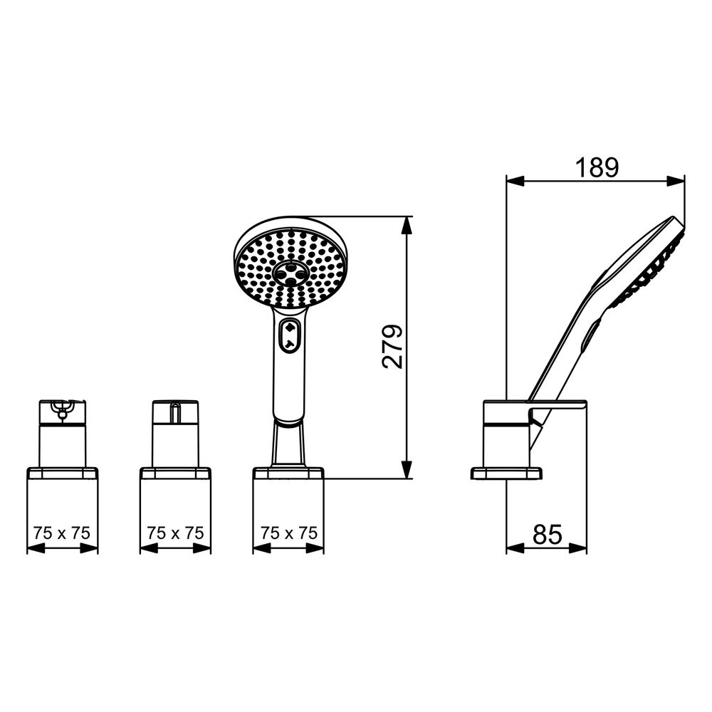 Hansa Designo Einhebelmischer Fertigmontageset für Wanne/Brause Style 5325 Rosette soft... HANSA-53259083 4057304007002 (Abb. 6)