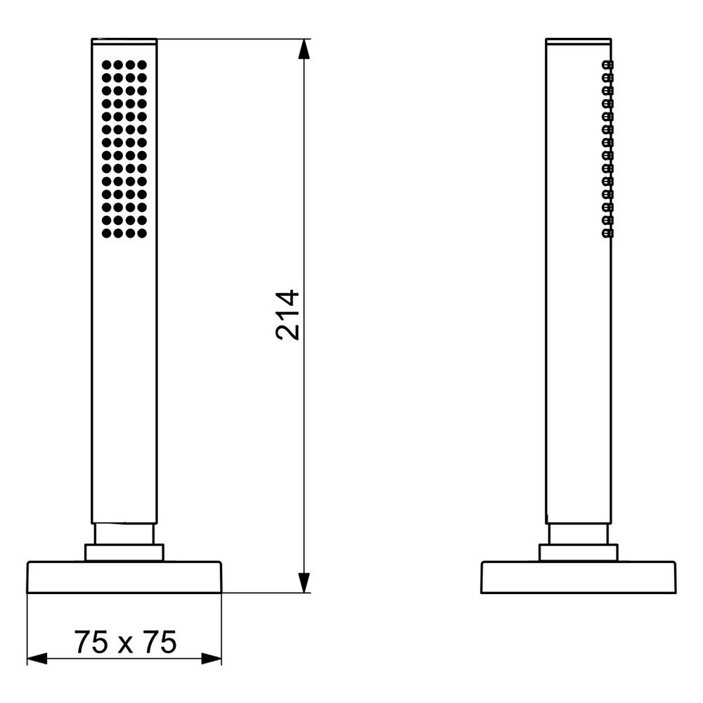 Hansa Stilo Handbrause, 1-strahlig, 75x75mm, DN 15, Chrom, 53549420... HANSA-53549420 4057304014666 (Abb. 6)