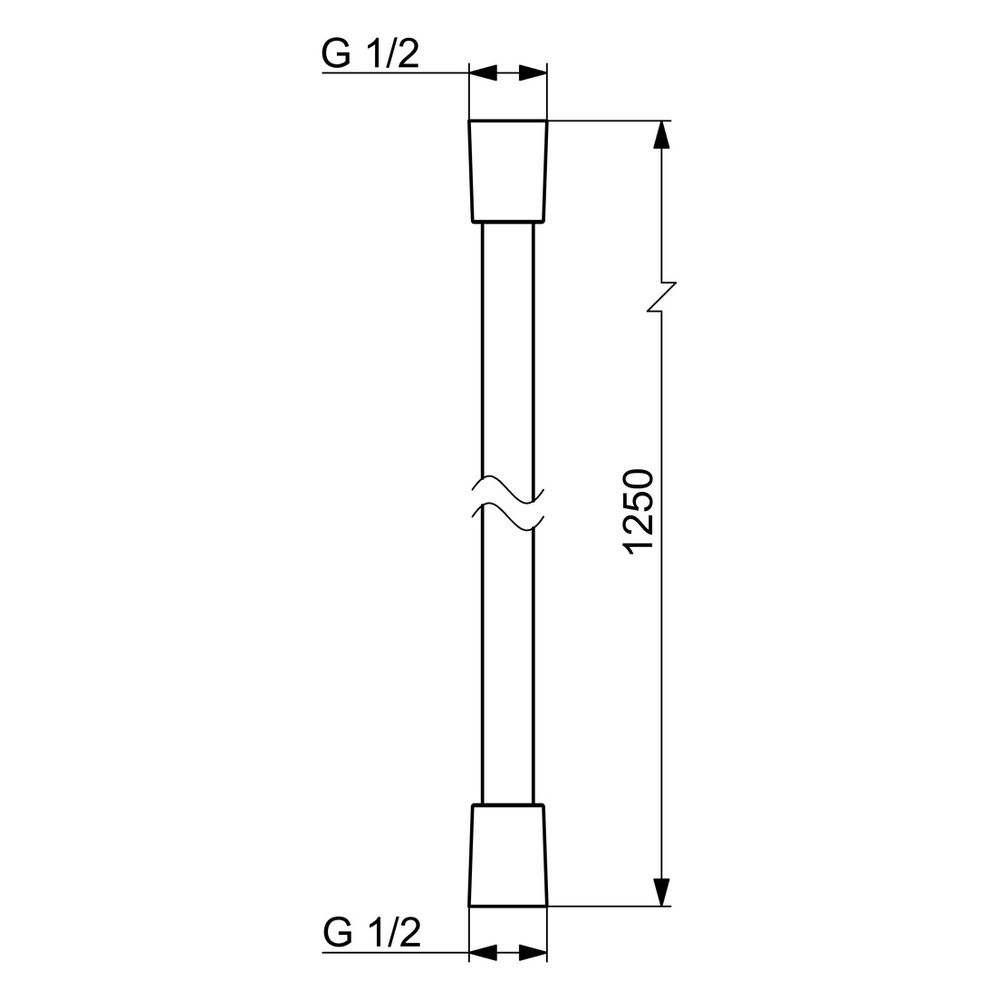Hansa Schlauch, Länge 125cm, Chrom, 54120400... HANSA-54120400 4015474128149 (Abb. 4)