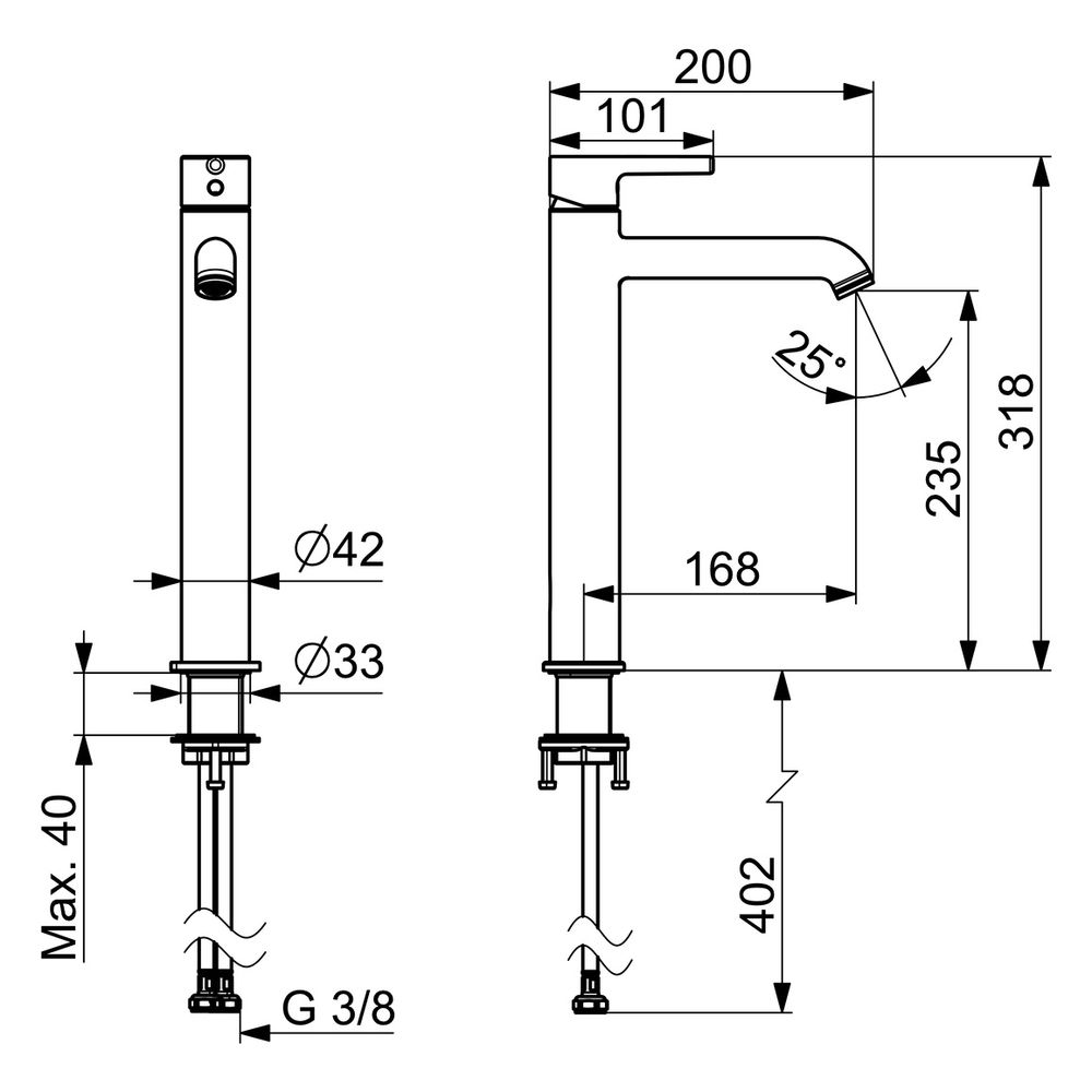 Hansa Vantis Style Einhebel-Waschtischarmaturen hoch, Ausladung 168mm, Chrom, 54472207... HANSA-54472207 4057304017483 (Abb. 6)