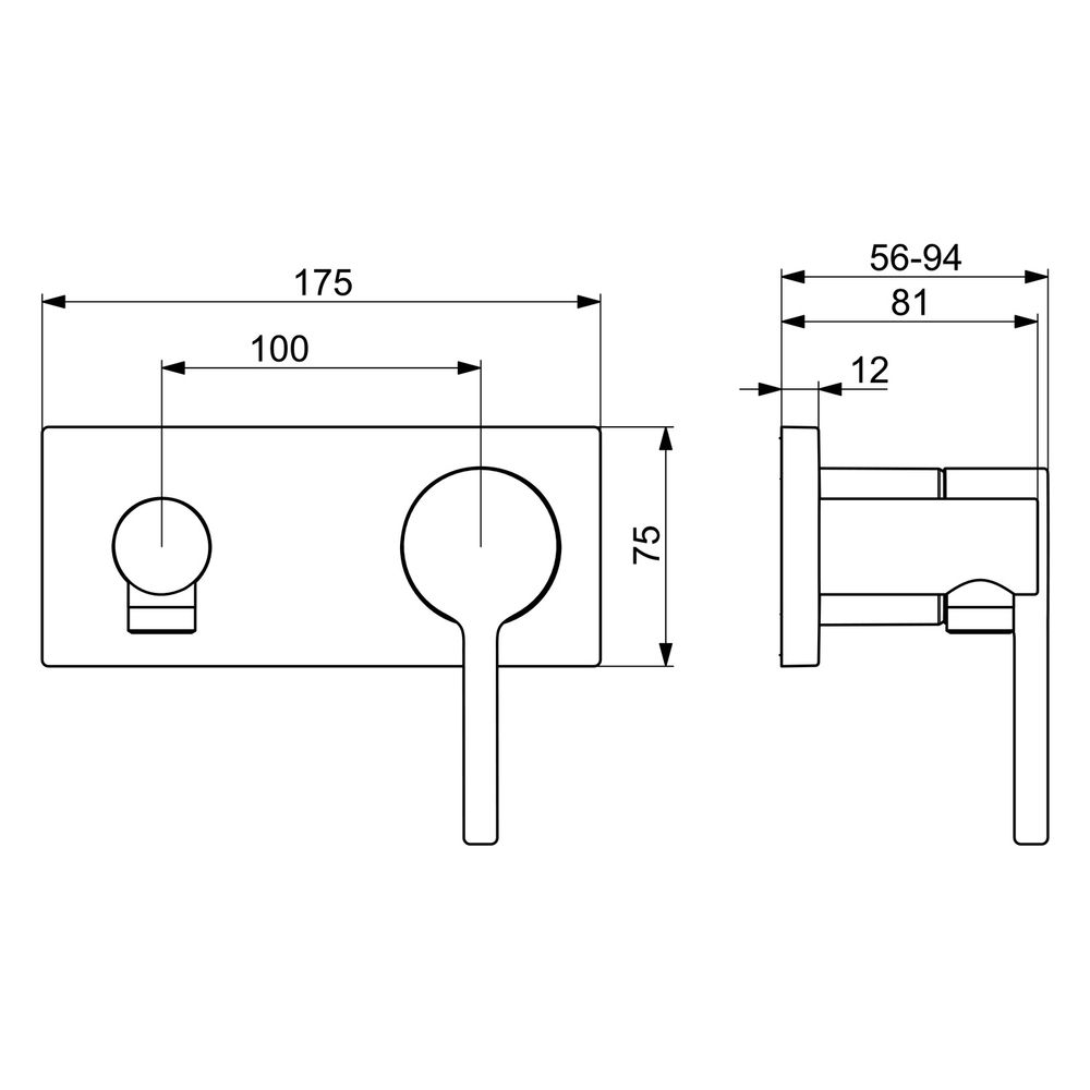 Hansa Vantis Style Einhebel-Brausearmatur, Unterputz, Fertigmontageset, Rosette eckig... HANSA-5481900733 4057304024931 (Abb. 6)