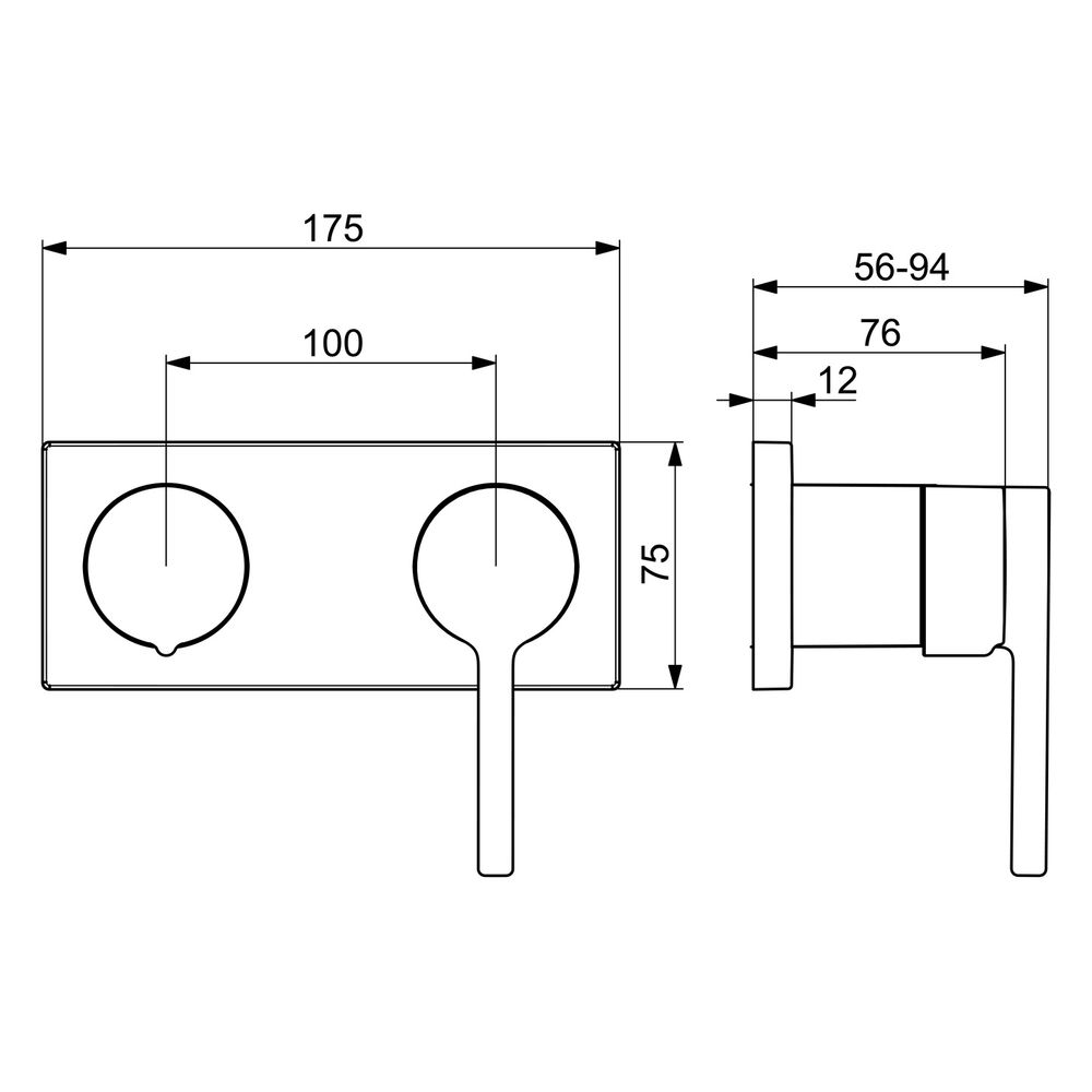 Hansa Vantis Style Einhebel-Wannen- und Brausearmatur, Unterputz, Rosette eckig, Matt... HANSA-5482900733 4057304024962 (Abb. 6)