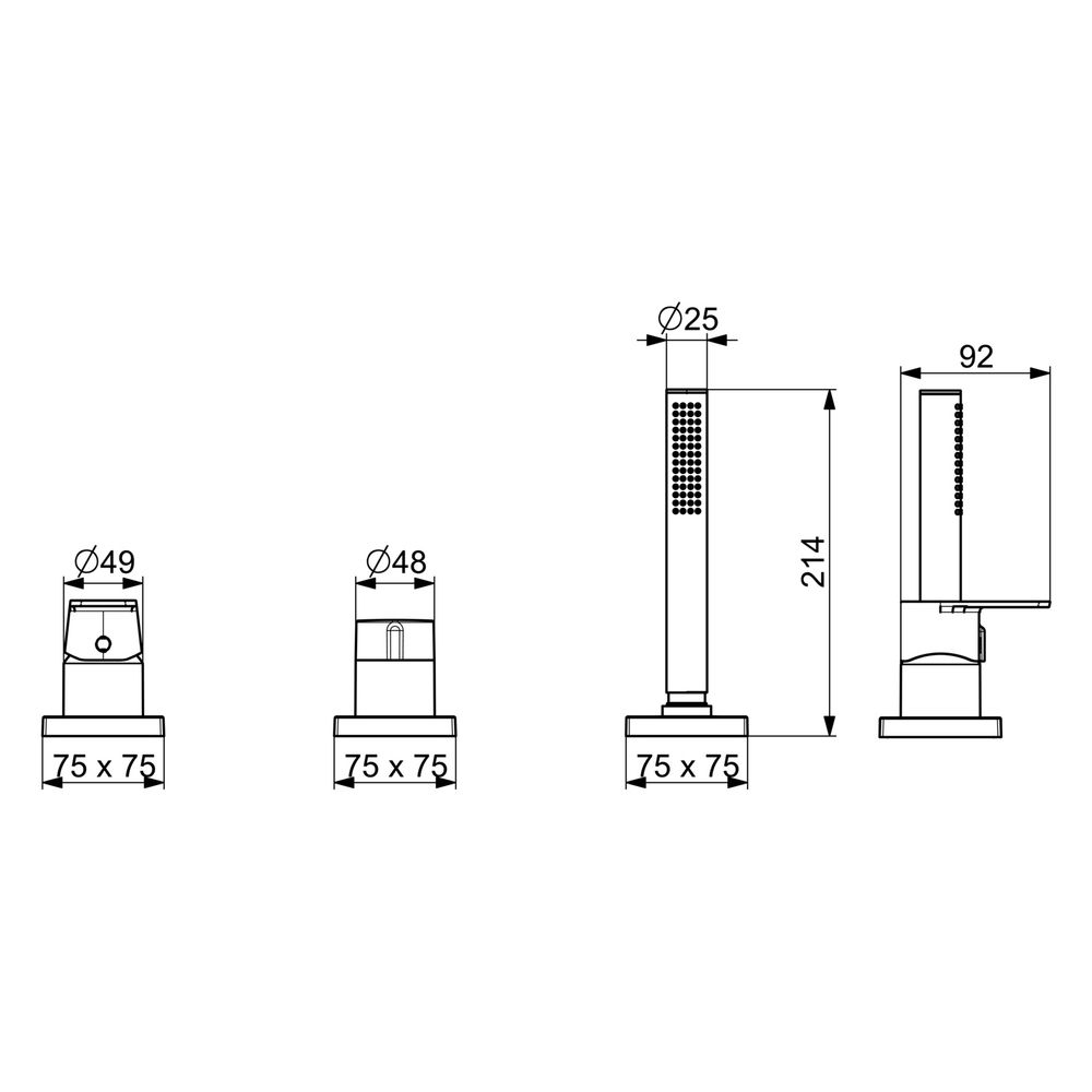 Hansa Stela Einhebel-Fertigmontageset für Wanne/Brause, Rosette eckig, Chrom, 57319473... HANSA-57319473 4057304015335 (Abb. 6)