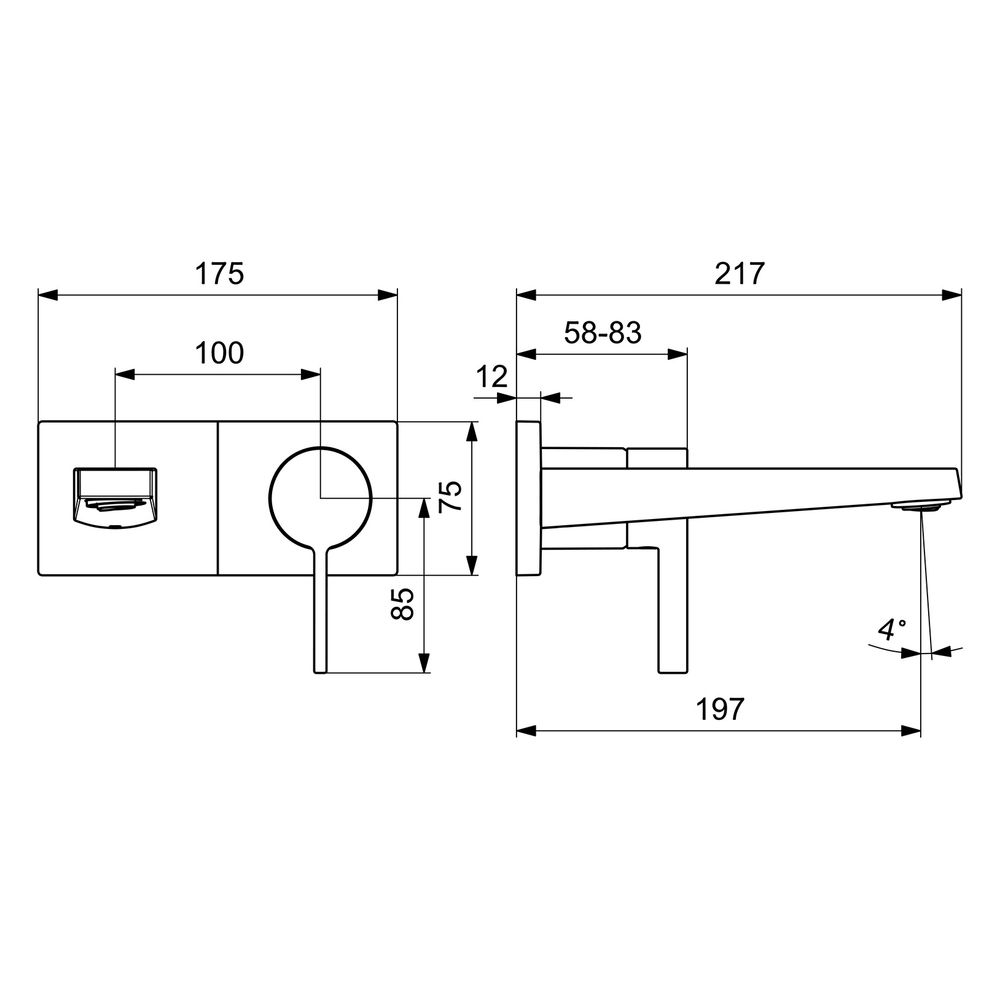 Hansa Loft Einhebelmischer Fertigmontageset für Waschtischbatterie 5757 Rosette eckig A... HANSA-57572183 4057304014765 (Abb. 6)