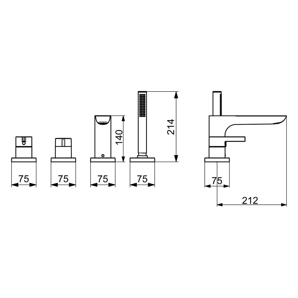 Hansa Loft Einhebelmischer Fertigmontageset für Wanne/Brause 5775 Rosette eckig 1-strah... HANSA-57752483 4057304014499 (Abb. 6)