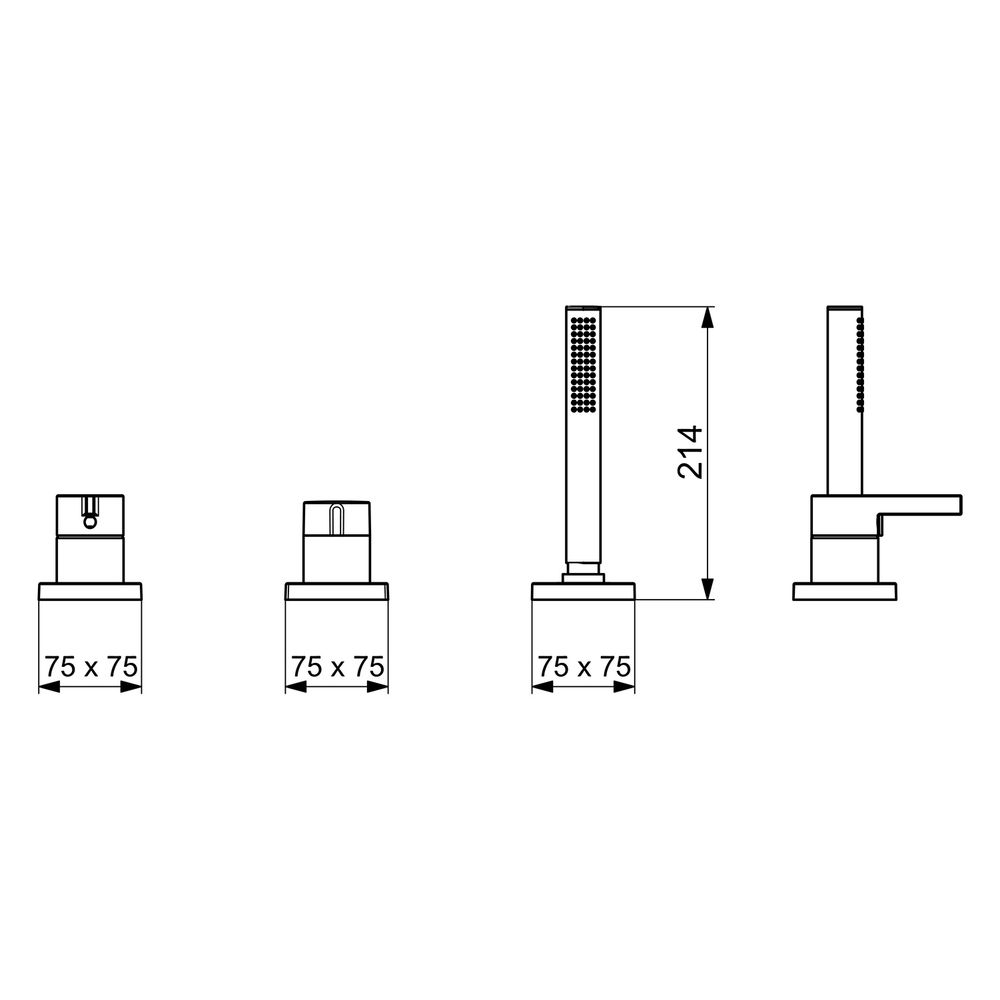 Hansa Loft Einhebelmischer Fertigmontageset für Wanne/Brause 5779 Rosette eckig 1-strah... HANSA-57799483 4057304014574 (Abb. 6)
