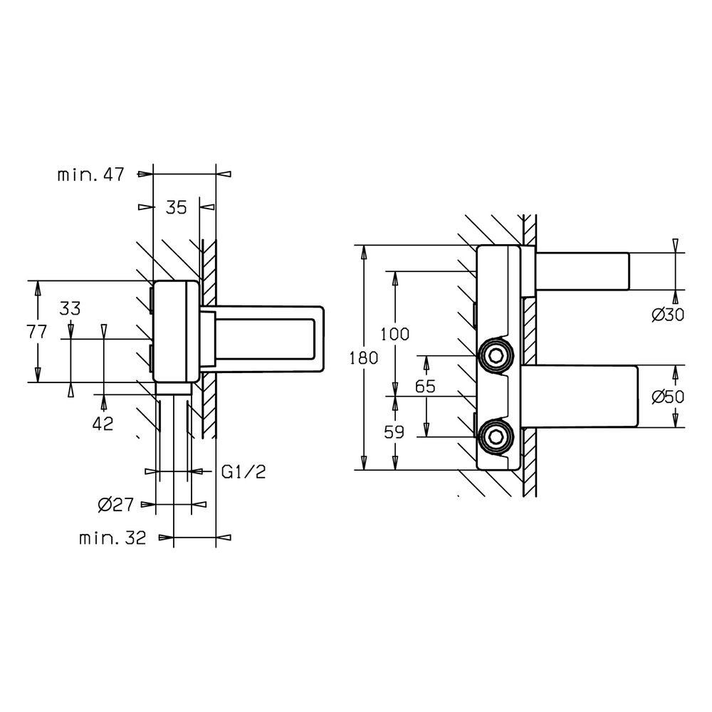 Hansa Vario Unterputz-Rohbauset Wandarmaturen 5786 DN15 3.5 Steuerpatrone... HANSA-57860100 4015474179264 (Abb. 4)