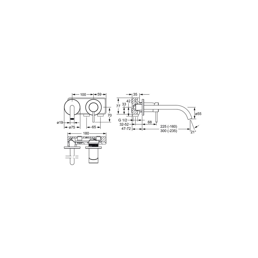 Hansa Public Einhebelmischer Fertigmontageset für Waschtischbatterie 5793 Rosette rund ... HANSA-57932171 4015474178953 (Abb. 4)