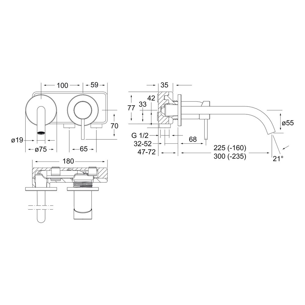 Hansa Public Einhebelmischer Fertigmontageset für Waschtischbatterie 5795 Rosette rund ... HANSA-57952171 4015474179240 (Abb. 4)