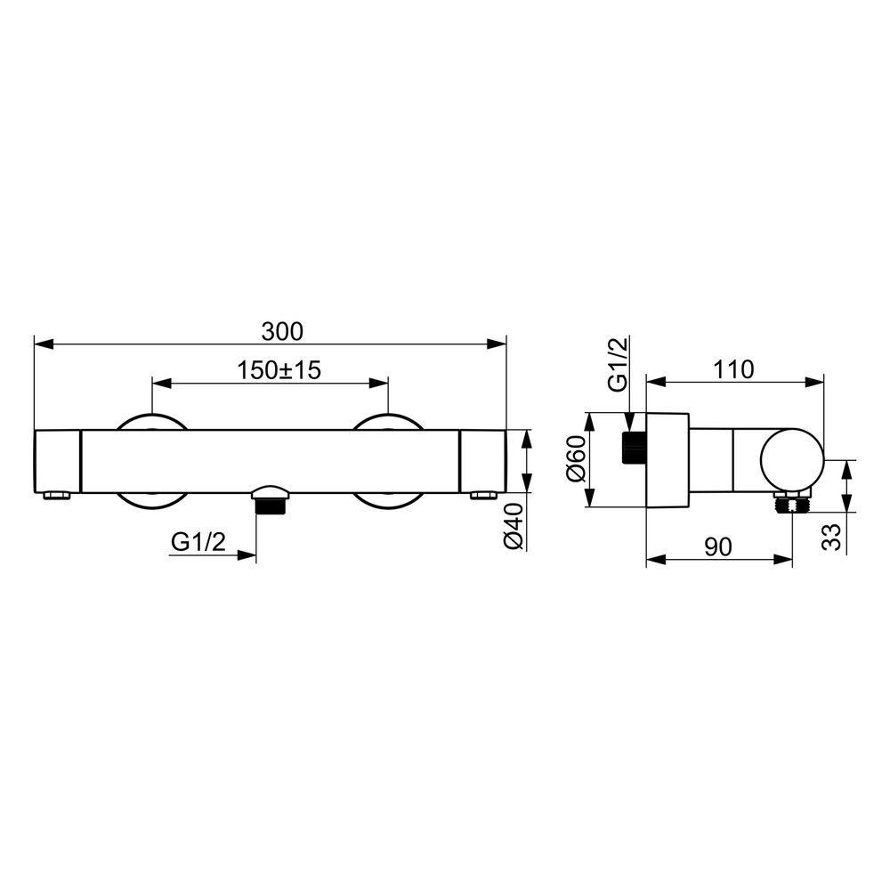 Hansa Prisma Duschthermostat, Wandmontage, mit Thermo Cool und 38 Grad Sperre, Chrom, 5... HANSA-58080301 4057304020582 (Abb. 6)