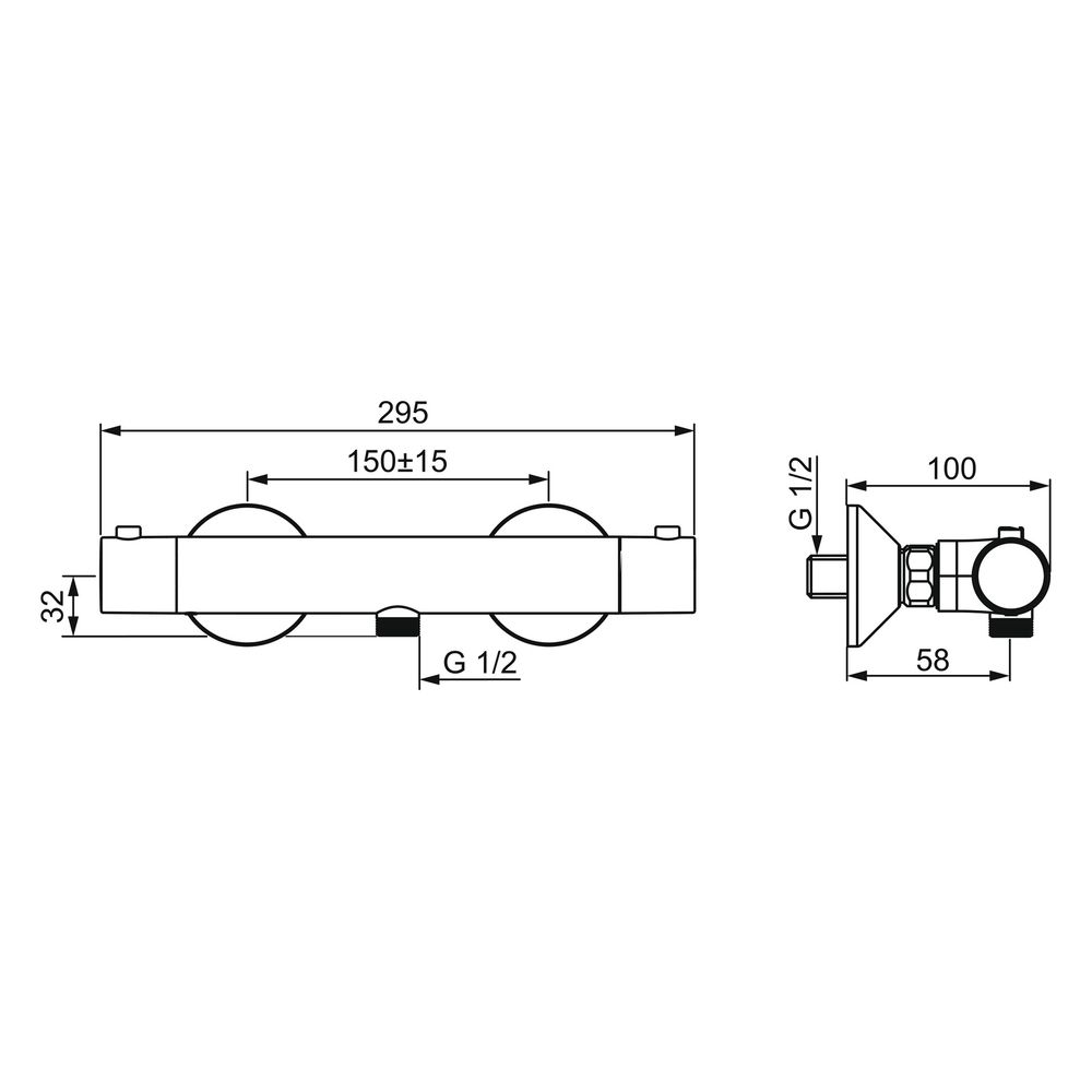 Hansa Unita Brausebatterie 5813 DN15 Chrom... HANSA-58130101 4015474253346 (Abb. 4)