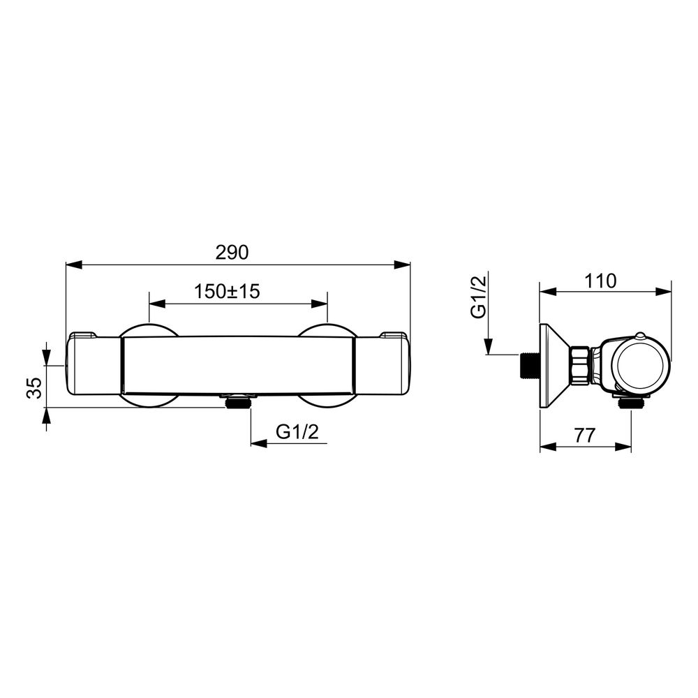 Hansa Micra Brausebatterie, DN 15, Chrom, 58150171... HANSA-58150171 4057304003462 (Abb. 6)