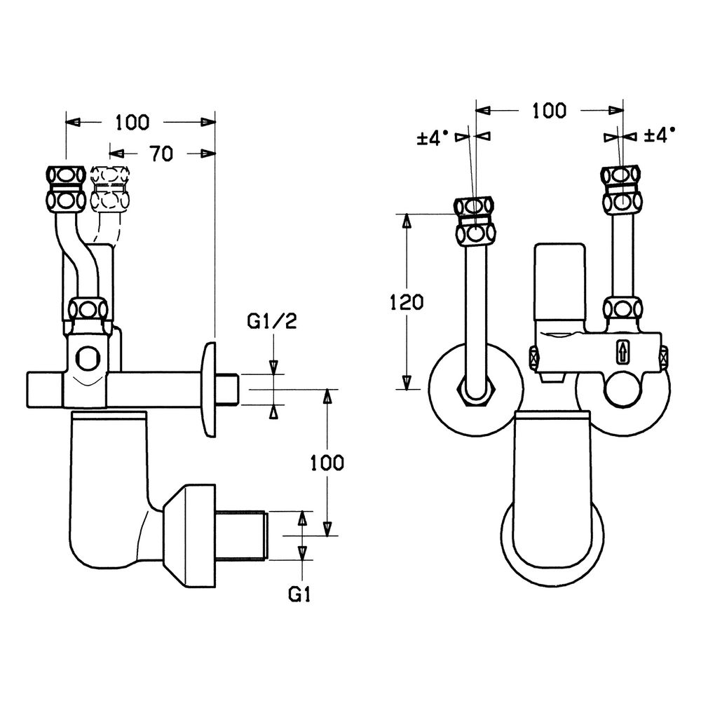 Hansa Regelventil für 1 oder 2 Rohrsysteme, 63202350... HANSA-63202350 4015474053519 (Abb. 4)