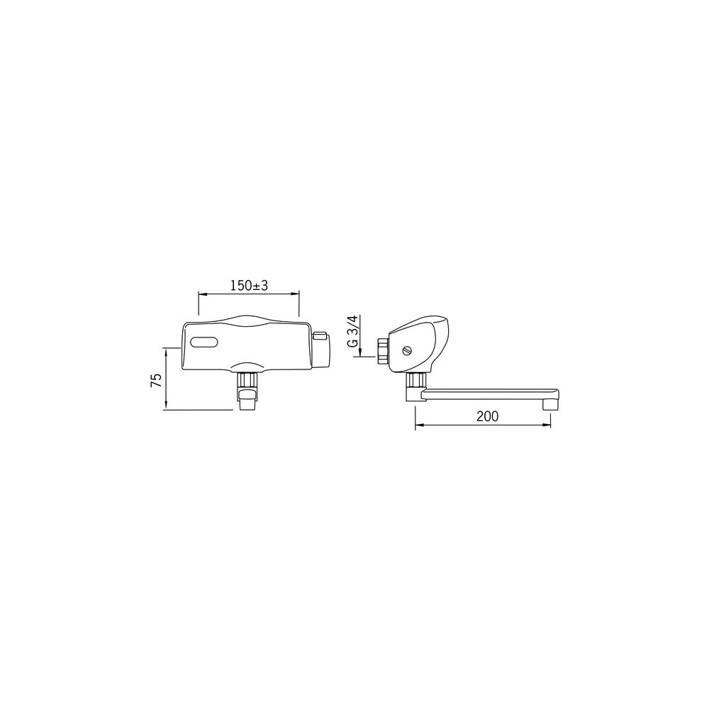 Hansa Electra Waschtischbatterie, 6V Ausladung 200mm, DN 15, Chrom, 64452201... HANSA-64452201 4015474273498 (Abb. 4)