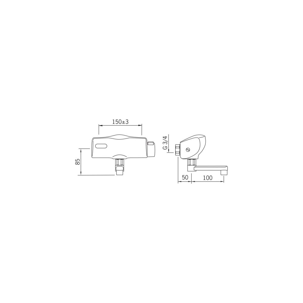 Hansa Electra Waschtischbatterie, 6V Ausladung 100mm, DN 15, Chrom, 64462201... HANSA-64462201 4015474277182 (Abb. 4)
