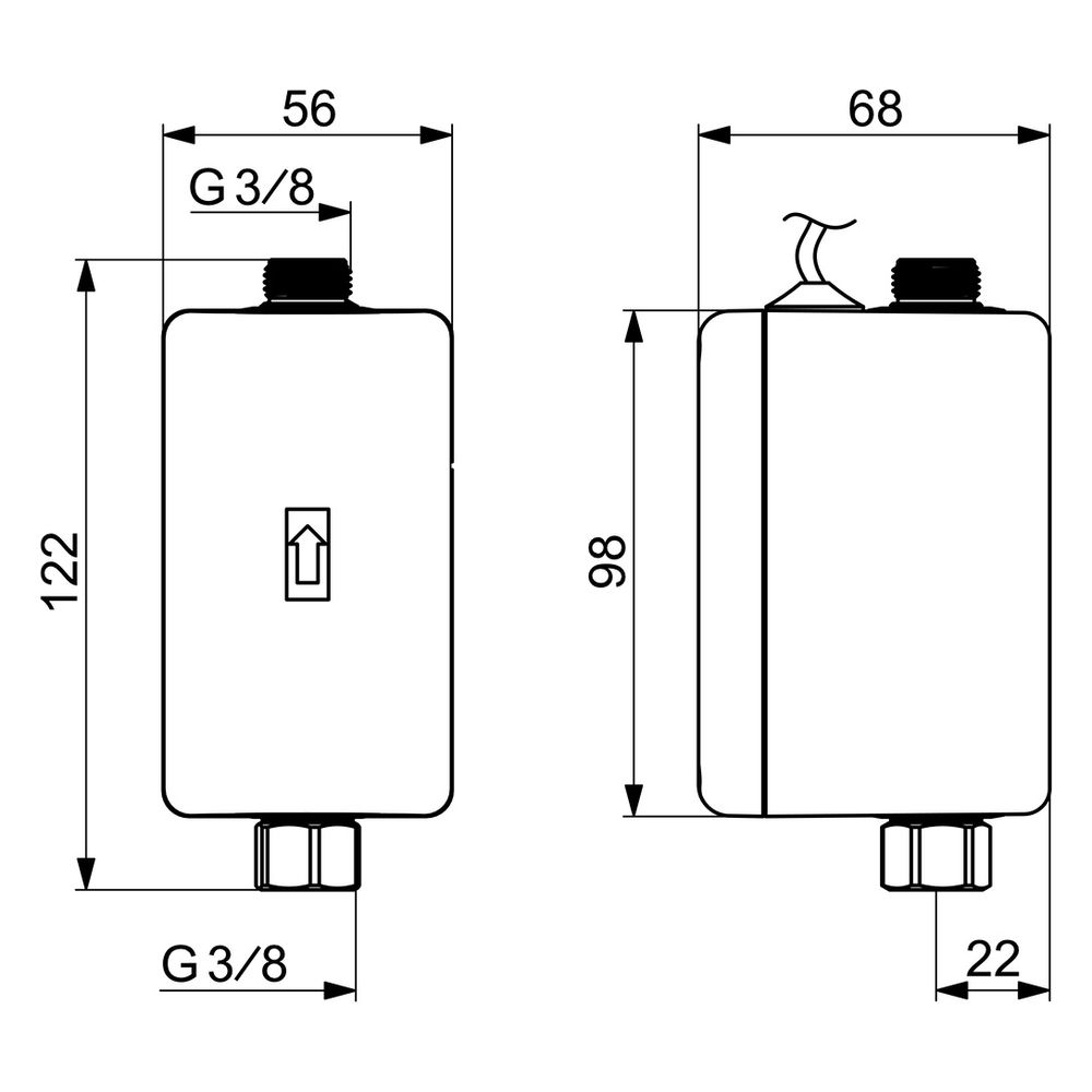 Hansa Electra Triebwerk, 11,4l/min, G 3/8", Verbundwerkstoff, Anthrazitgrau, 64520009... HANSA-6452000918 4057304016981 (Abb. 6)