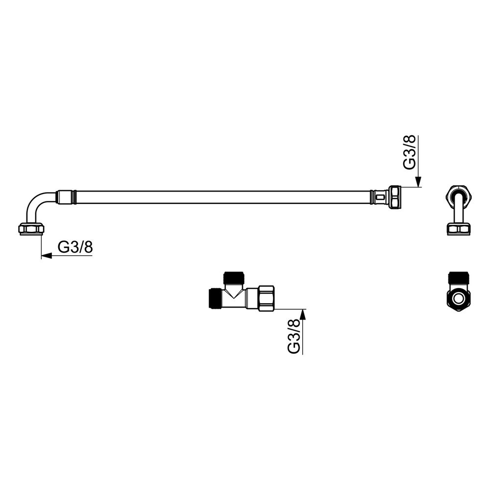 Hansa Minimat Anschlussrohr, Chrom, 66390200... HANSA-66390200 4015474277984 (Abb. 6)