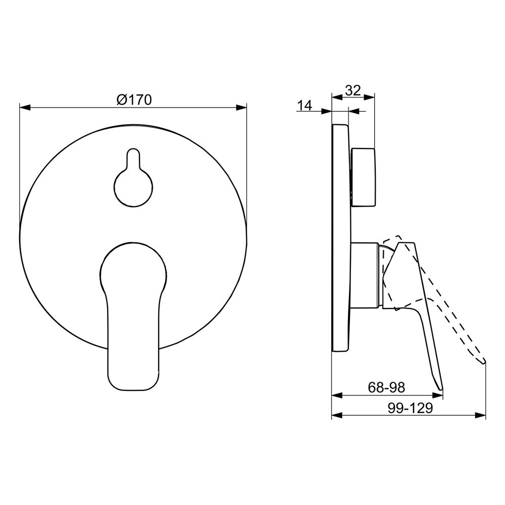 Hansa Basic Einhebelmischer Fertigmontageset für Wanne/Brause 8055 Rosette rund Chrom... HANSA-80559003 4057304019159 (Abb. 6)