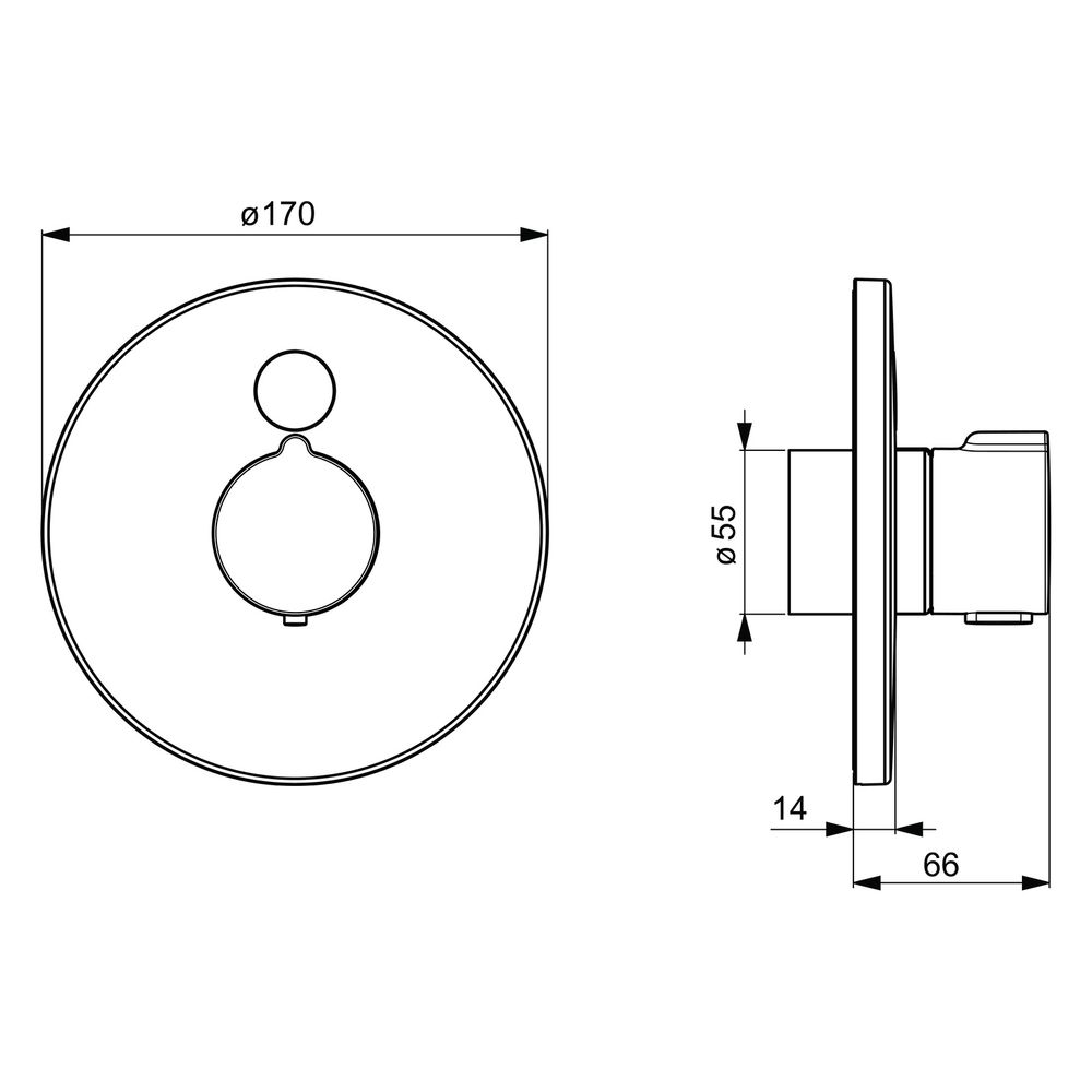 Hansa Electra Fertigmontageset für Brausebatterie, Rosette rund, 12V, Chrom, 80909001... HANSA-80909001 4057304008559 (Abb. 4)